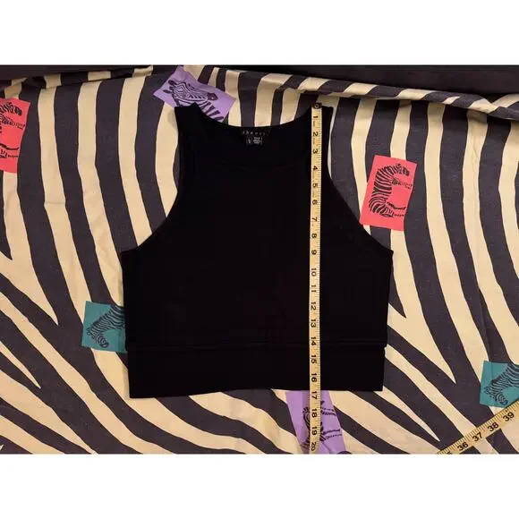 Theory Black Crop Tank Shirt, size L - Picture 7 of 7
